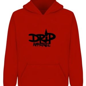 Drip Apparel Long Sleeve Hoodie Red